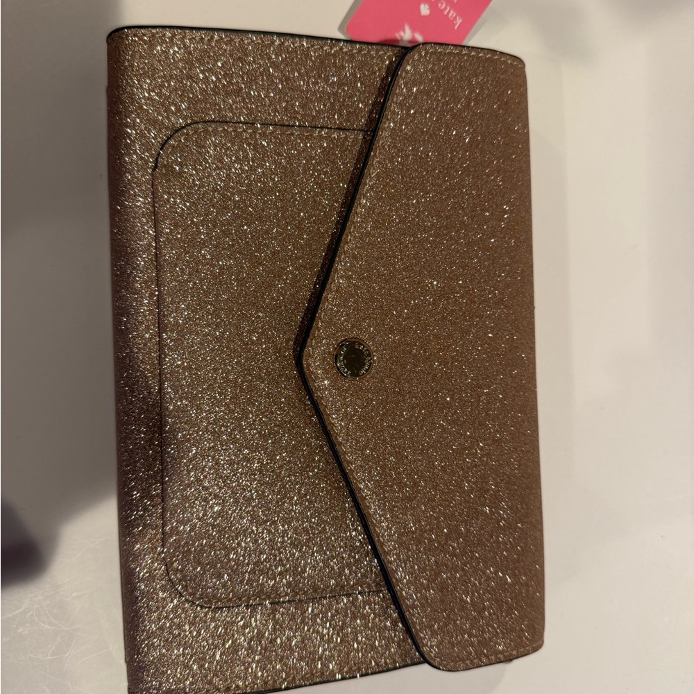Kate Spade Tinsel Flap Crossbody in Rose Gold Glitter Finish - Callout Pictured
